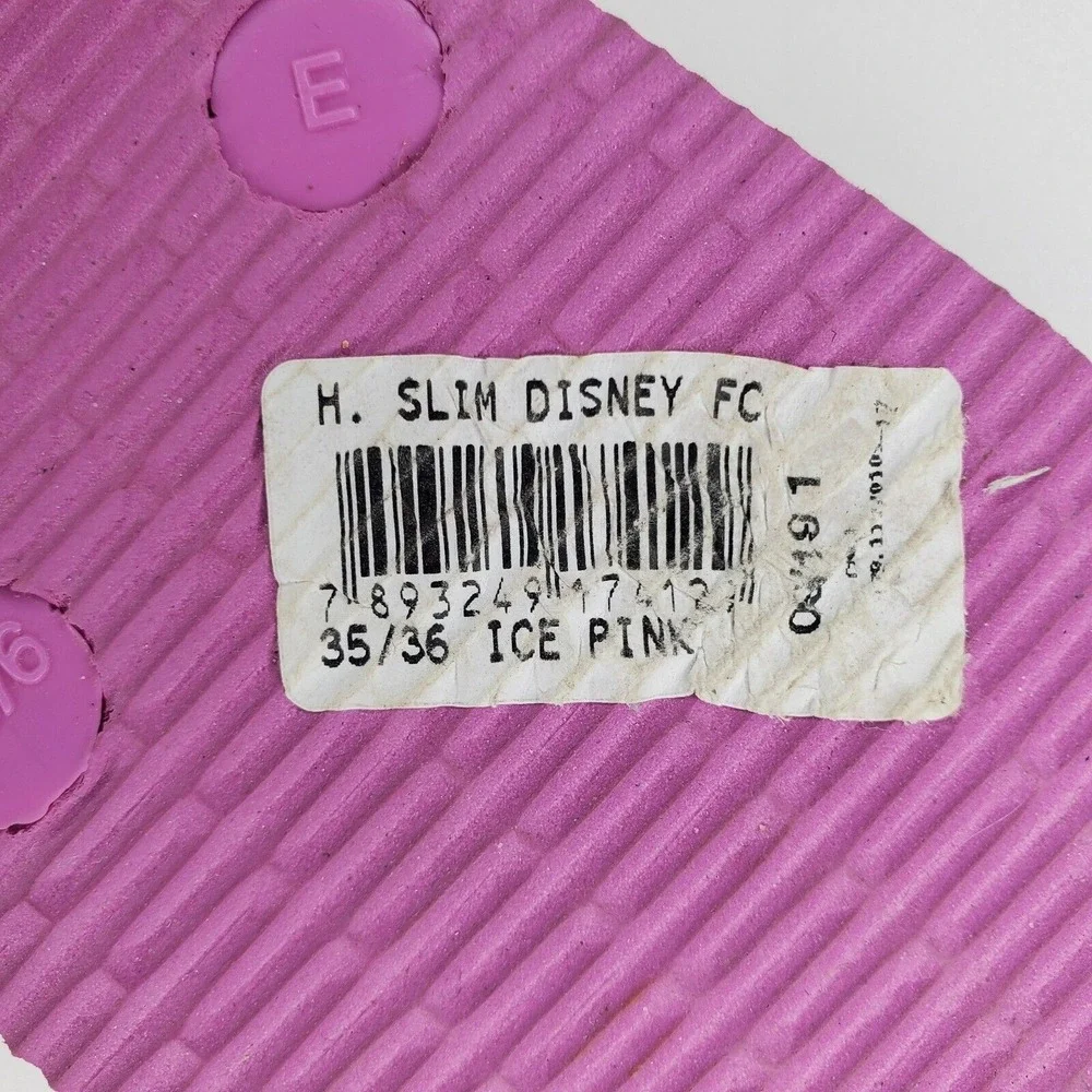 Havaianas Slim Disney Minnie Mouse Flip Flops Ice Pink Womens Size‎ 6 EUR 37/38